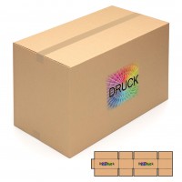 750x400x500 mm einwellige Kartons mit Digitaldruck