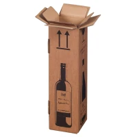 Flaschenkarton für 1 Flasche mit PTZ-Zulassung (DHL/UPS), 106 x 106 x 420 mm