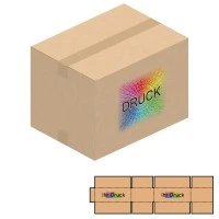 390x290x280 mm einwellige Kartons mit Digitaldruck