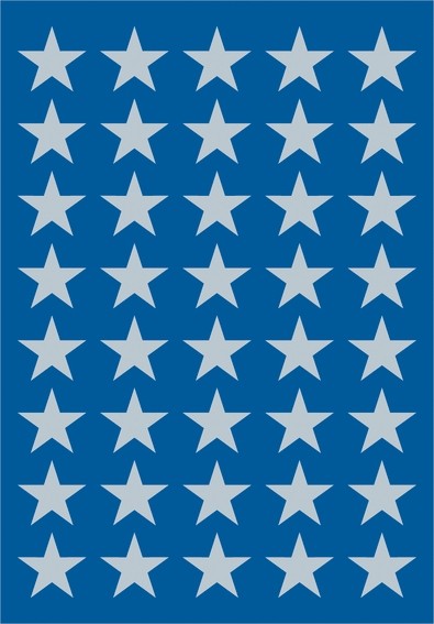 HERMA 3417 10x Sticker DECOR Sterne 5-Zackig, silber Ø 13 mm