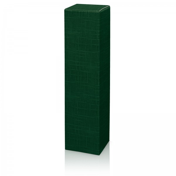 Faltschachtel für 1 Flasche 90x90x355 mm strukturgeprägt Grün