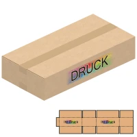 1000x500x200 mm einwellige Kartons mit Digitaldruck