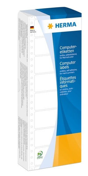 HERMA 8160 Computeretiketten 88,9x23,0 mm 1-bahnig weiß Papier m