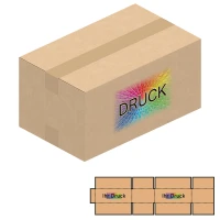 360x220x180 mm einwellige Kartons mit Digitaldruck