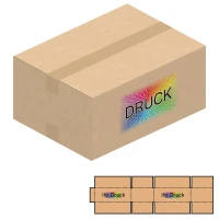 390x290x180 mm einwellige Kartons mit Digitaldruck
