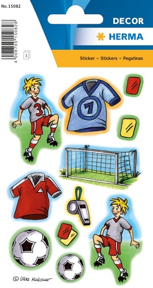 HERMA 15082 10x Sticker DECOR Fussballspiel