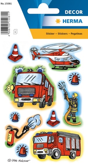 HERMA 15081 10x Sticker DECOR Feuerwehr