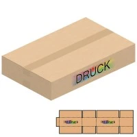 550x350x100 mm einwellige Kartons mit Digitaldruck