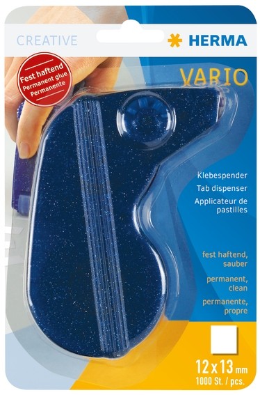 HERMA 1023 Klebespender Vario, fest haftend, blau, 1000 Klebestü