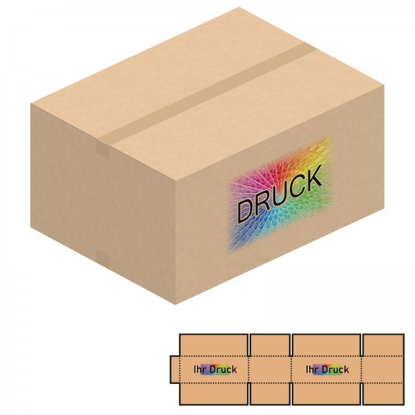 794x594x388 mm einwellige Kartons mit Digitaldruck