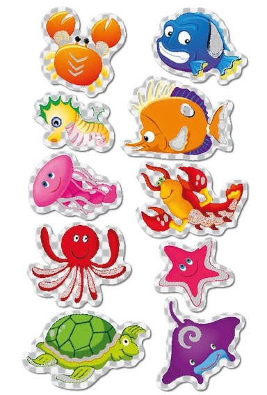 HERMA 3669 10x Sticker MAGIC Sea life, Prismaticfolie