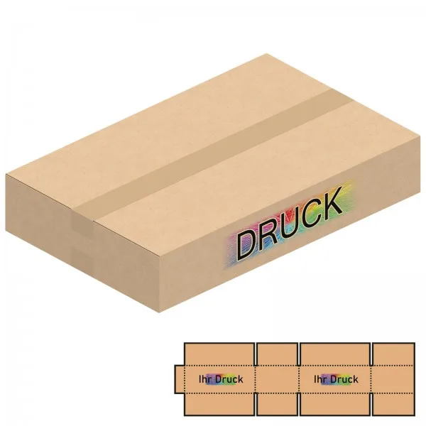 550x350x100 mm einwellige Kartons mit Digitaldruck