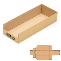 500x200x100 mm Regalkarton (Außenmaß) mit Digitaldruck