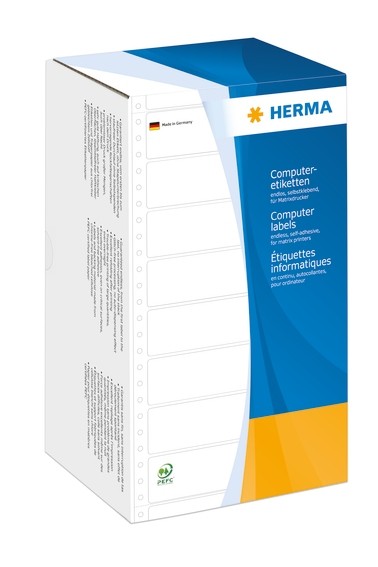 HERMA 8294 Computeretiketten 147,32x73,8 mm 1-bahnig weiß perfor