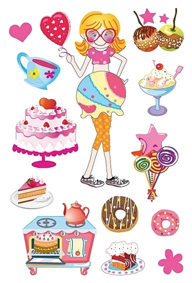 HERMA 3247 10x Sticker MAGIC Kuchenparty, Folie glittery