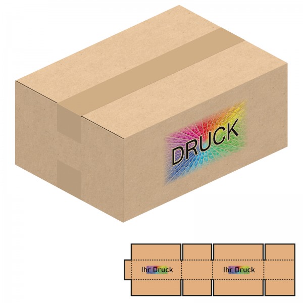 280x200x120 mm einwellige Kartons mit Digitaldruck