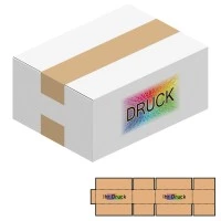 194x144x78 mm einwellige Kartons, weiß mit Digitaldruck