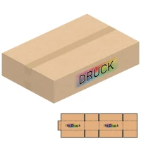 590x390x130 mm einwellige Kartons mit Digitaldruck