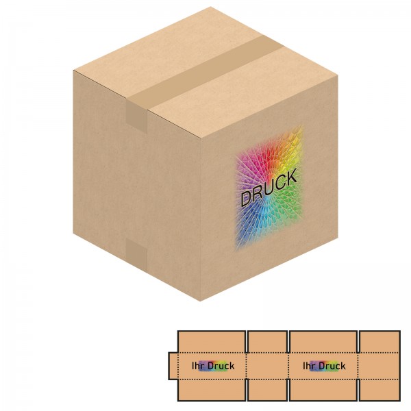 292x292x284 mm zweiwellige Kartons mit Digitaldruck