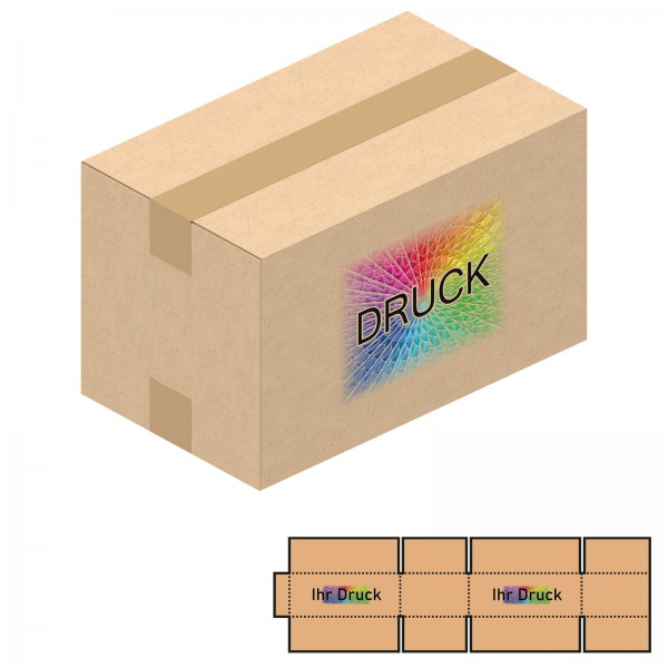 250x150x150 mm zweiwellige Kartons mit Digitaldruck