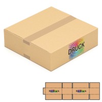 350x350x100 mm einwellige Kartons quadratisch mit Digitaldruck