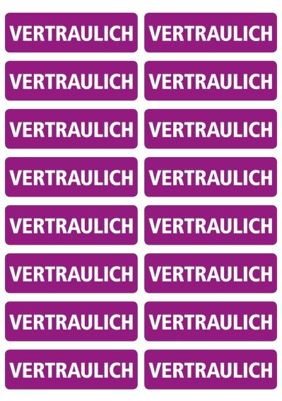 HERMA 15037 Textetiketten Vertraulich" 12 x 40 mm 1600 Stück"