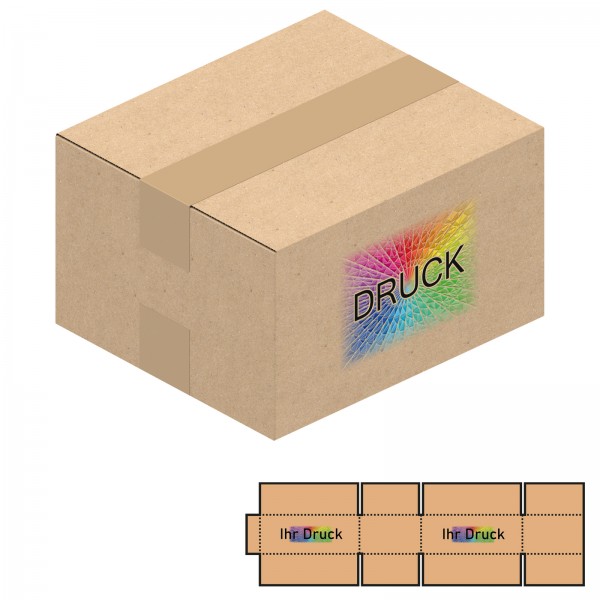 170x150x100 mm einwellige Kartons mit Digitaldruck