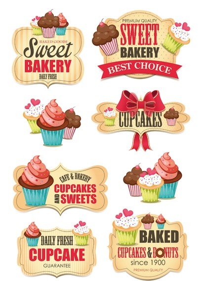 HERMA 3163 10x Sticker MAGIC Sweet Bakery, Glitterfolie