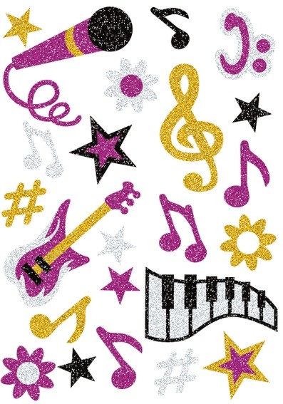 HERMA 3276 10x Sticker MAGIC Musik, glittery