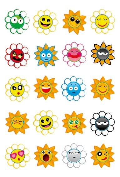 HERMA 3668 10x Sticker MAGIC Crazy Suns, Puffy