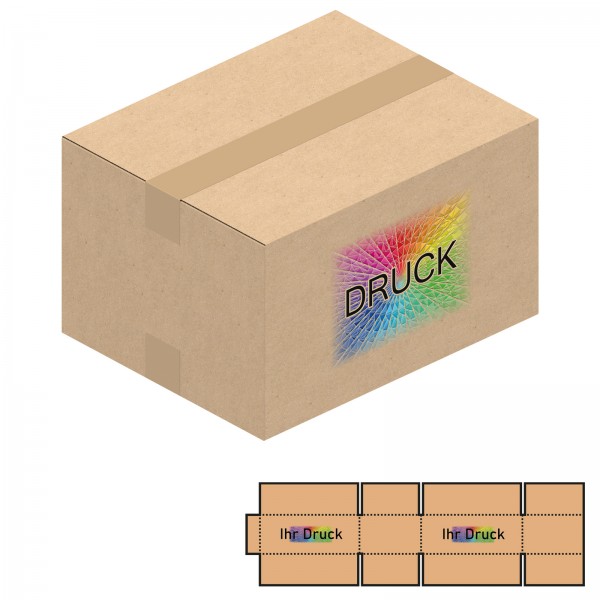 250x200x150 mm zweiwellige Kartons mit Digitaldruck