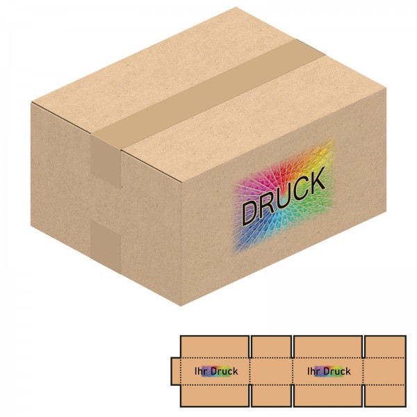 211x166x98 mm zweiwellige Kartons mit Digitaldruck