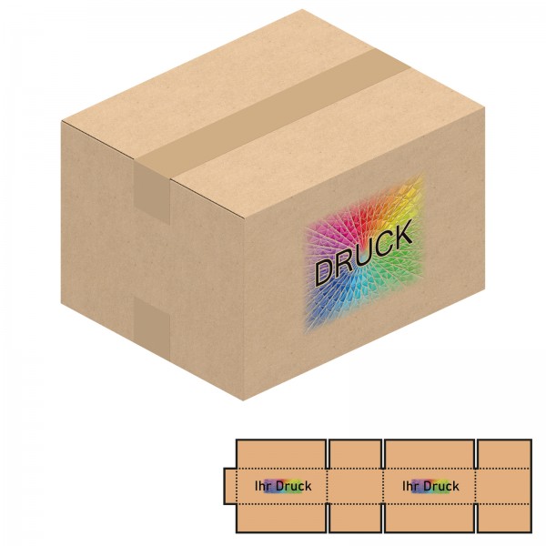 275x225x175 mm einwellige Kartons mit Digitaldruck