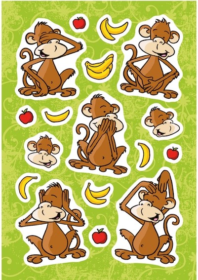 HERMA 15212 10x Sticker MAGIC Affenzirkus, Stone