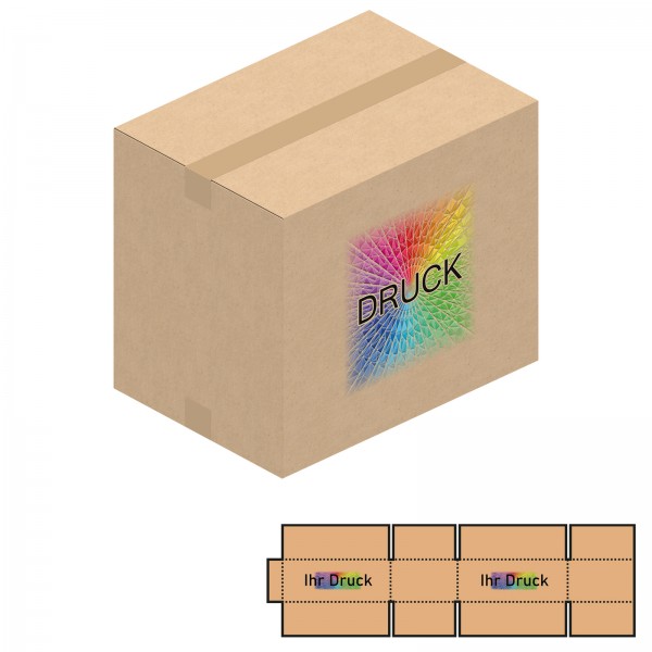 350x250x300 mm zweiwellige Kartons mit Digitaldruck