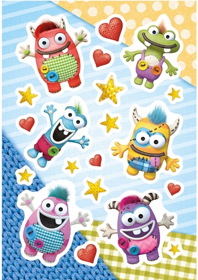 HERMA 15211 10x Sticker MAGIC Kleine Monster, Wackelaugen