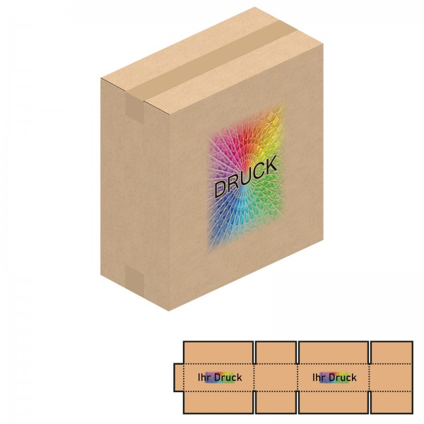 270x130x290 mm einwellige Kartons mit Digitaldruck