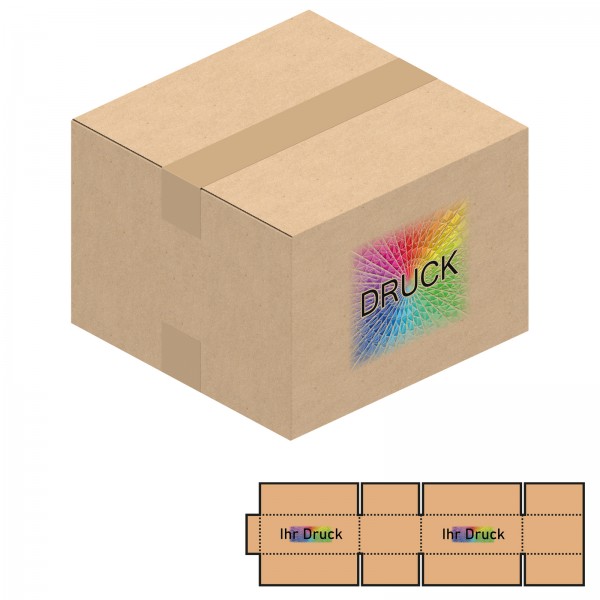 194x194x140 mm einwellige Kartons mit Digitaldruck