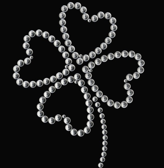 HERMA 15378 3x Crystal Sticker Kleeblatt