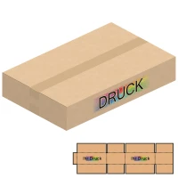 550x350x100 mm einwellige Kartons mit Digitaldruck