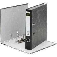 Ordner A4 5 cm Wolkenmarmorbezug schwarz Aktenordner Briefordner