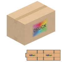 350x220x200 mm zweiwellige Kartons mit Digitaldruck