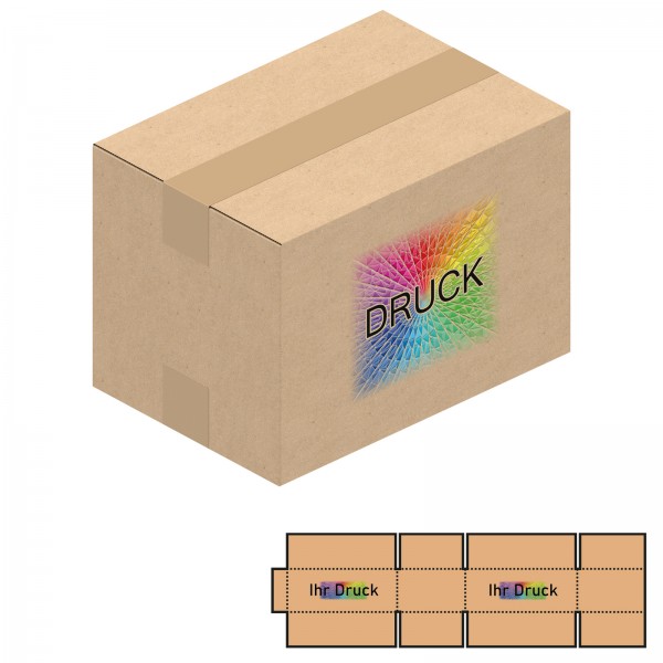 200x140x140 mm zweiwellige Kartons mit Digitaldruck
