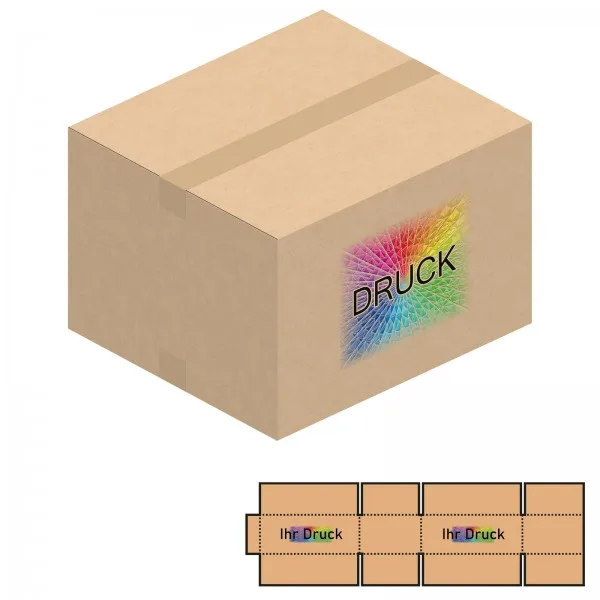 450x400x300 mm zweiwellige Kartons mit Digitaldruck