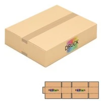 450x350x100 mm einwellige Kartons mit Digitaldruck