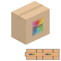 450x300x400 mm zweiwellige Kartons A3+ mit Digitaldruck