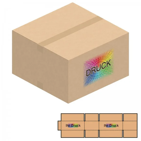 500x500x300 mm zweiwellige Kartons mit Digitaldruck