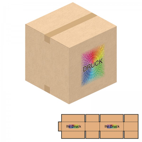 400x400x400 mm zweiwellige Kartons mit Digitaldruck