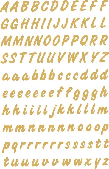 HERMA 4152 Buchstaben 8 mm A-Z wetterfest Folie transparent gold