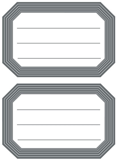 HERMA 5719 10x Schuletiketten neutral grauer Rand liniert 82x55